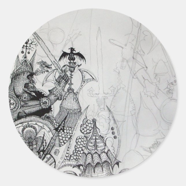 Adesivo GUERRAS GÓTICAS,Cavaleiros Bárbaros,Fantasia (Frente)