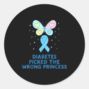 Adesivo Guerreira da Diabetes T1d Borboleta Princesa Diabe