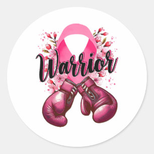Adesivo Guerreiro Boxando Luvas Rosa Fita Fita Cancer Aw