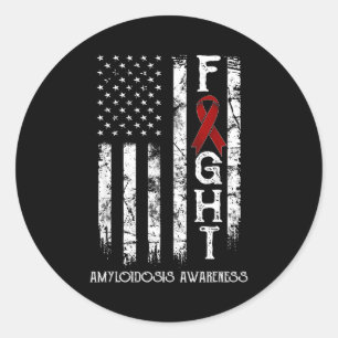 Adesivo Guerreiro da amiloidose bandeira dos EUA