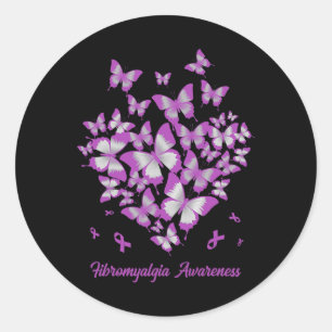 Adesivo Guerreiro da Consciência da Fibromialgia Roxo do C