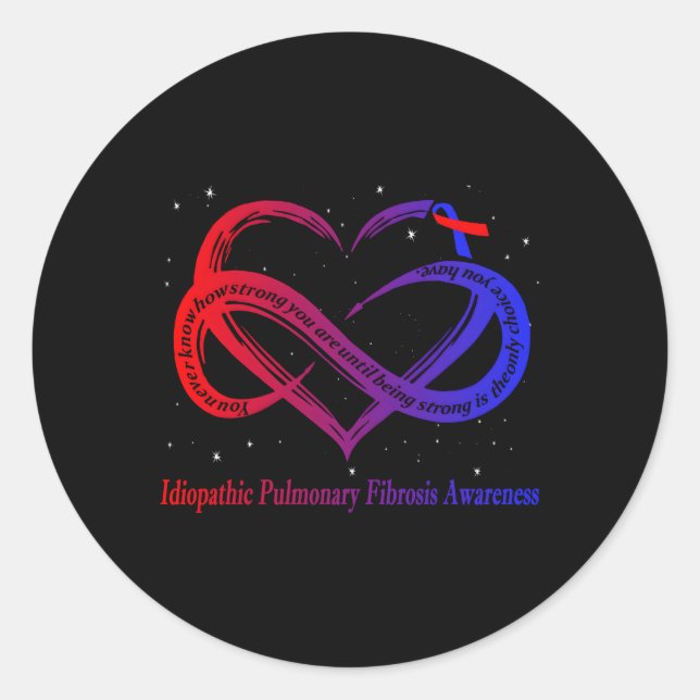 Adesivo Guerreiro da Fibrose Pulmonar Idiopática (Frente)
