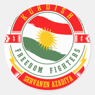 Adesivo guerreiro da liberdade de Peshmerga do CURDISTÃO