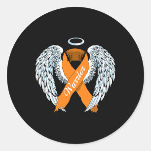 Adesivo Guerreiro de Sensibilização Laranja Fita e Anjo