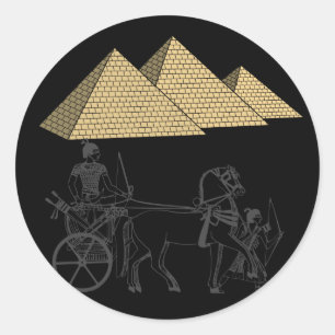 Adesivo Guerreiro e pirâmides egípcios de Giza