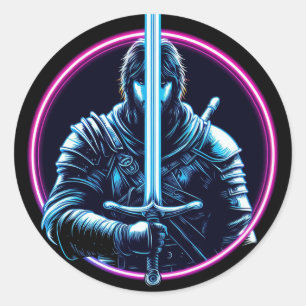 Adesivo guerreiro neon sword