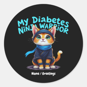 Adesivo Guerreiro Ninja de Conscientização sobre Diabetes 