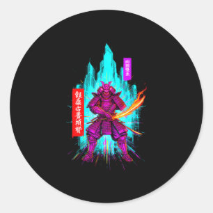 Adesivo guerreiro samurai ciberpunk engraçado dizendo sarc