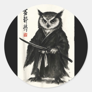Adesivo Guerreiro samurai engraçado estilo anime japonês m