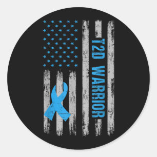 Adesivo Guerreiro T2d Conscientização Bandeira Americana D