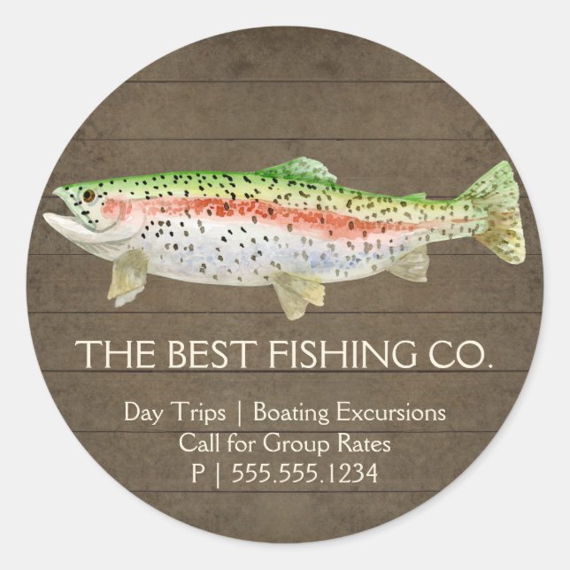 Adesivo Guia Rustic Woodwood Fisheries Guide Lago Charter  (Frente)