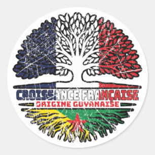 Adesivo Guiana Guiana Guiana Francesa França Árvore Raiz B