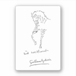 Adesivo Guillaume Apollinaire, Calligramme Cheval