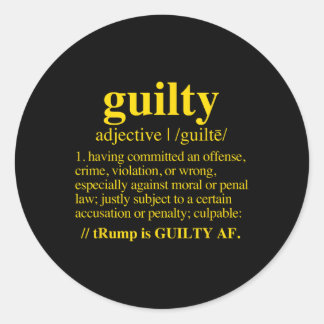 Adesivo Guilty - Guilty Definition (amarelo)