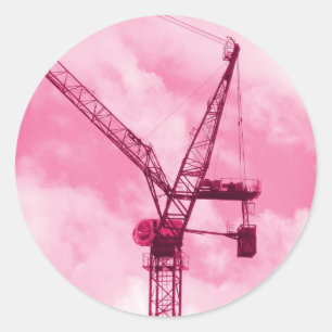 Adesivo Guindaste cor-de-rosa