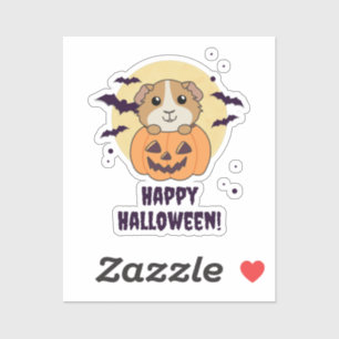 Adesivo Guiné Pumpkin Doce Animais Feliz Dia das Bruxas