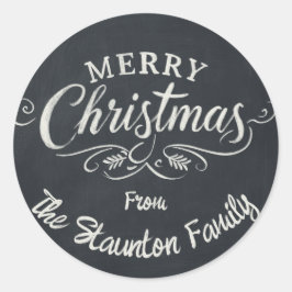 Adesivo Guirlanda de Natal Personalizada Lousa Merry Chris