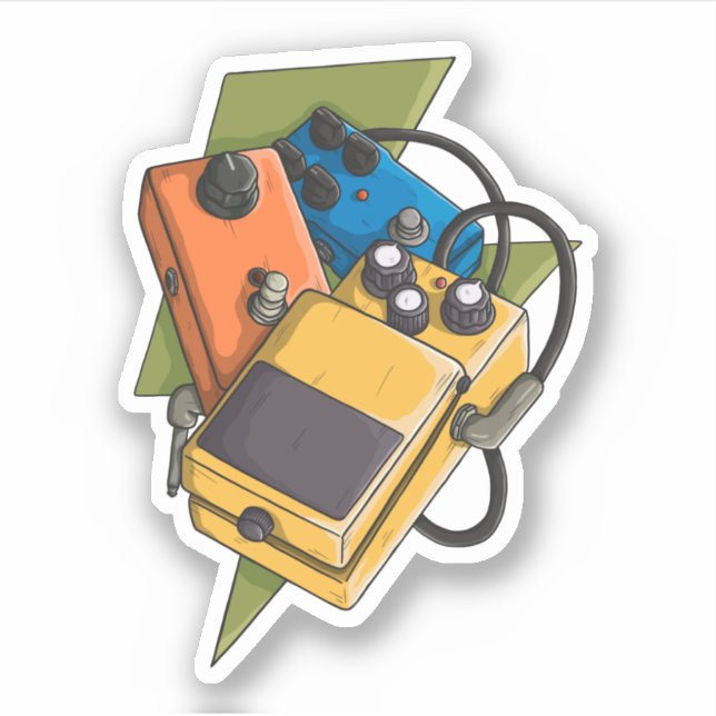 Adesivo Guitar Effects Pedals (Frente)