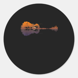 Adesivo Guitar Lake Shadow Love Guitar Gift Music Lovers