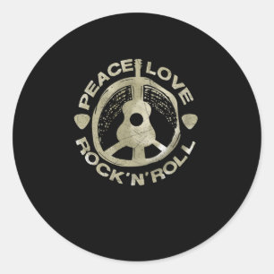 Adesivo Guitar Lover Peace Love Rock'N'Roll