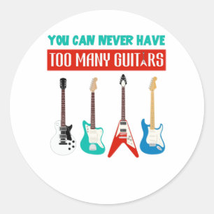 Adesivo Guitar Lover Você Nunca Pode Ter Muitas Guitarra