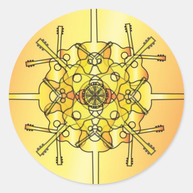 Adesivo Guitar Mandala (Frente)
