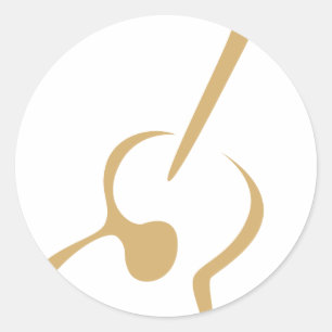 Adesivo Guitarra Clássica no Estilo de Desenho de Swish