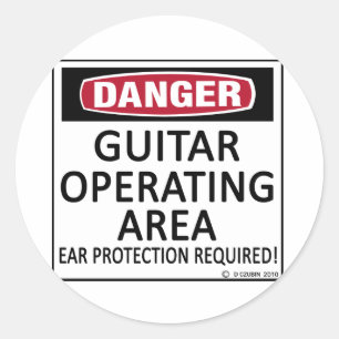 Adesivo Guitarra da área de funcionamento