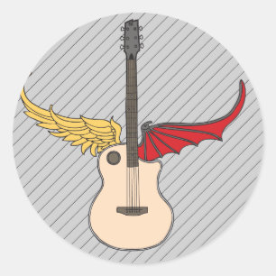 Adesivo Guitarra da personalidade rachada