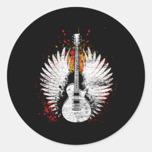 Adesivo Guitarra de Música - Preto - Pequeno