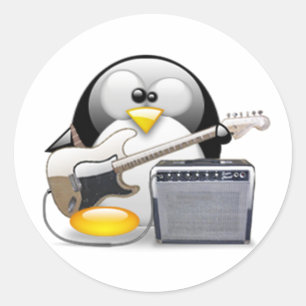 Adesivo Guitarra e amplificador americanos clássicos Tux