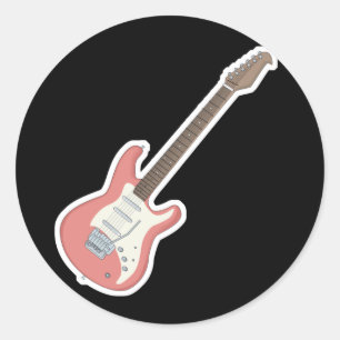 Adesivo guitarra elétrica rosa
