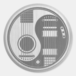 Adesivo Guitarra elétricas acústicas Yin Yang de aço