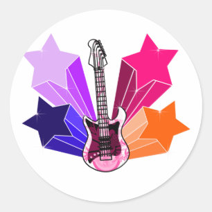 Adesivo Guitarra golpeada estrela