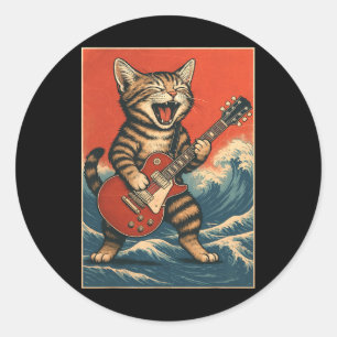 Adesivo Guitarrista de Rock And Roll Surfista Amante de Ga
