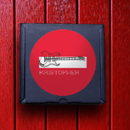 Adesivo Guitarrista preto-branco-preto-branco-moderno guit