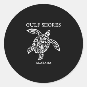Adesivo Gulf Shores Alama Retrô Tartaruga Marinha Meninos