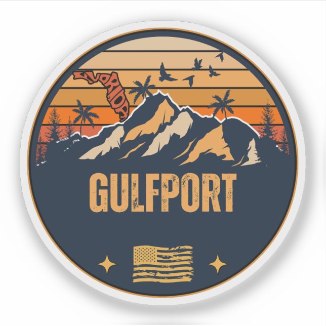 Adesivo Gulfport, Flórida  (Frente)