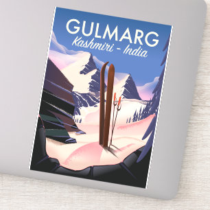 Adesivo Gulmarg Kashmiri India Ski poster
