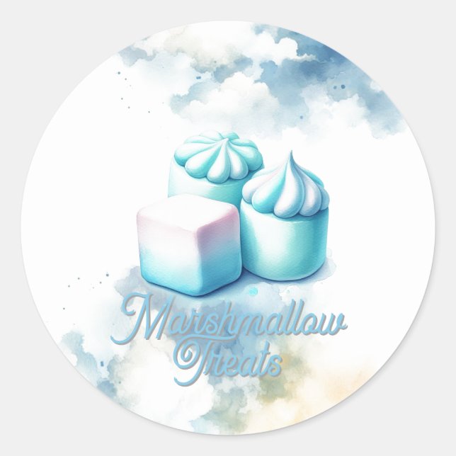 Adesivo Guloseimas de Marshmallow Fofas (Frente)
