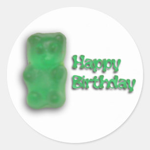 Adesivo Gummy Bear Birthday