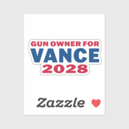 Adesivo Gun Owner for Vance 2028