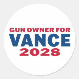 Adesivo Gun Owner for Vance 2028
