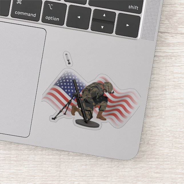 Adesivo Gunner dos EUA com M224 Mortar (Detalhe)