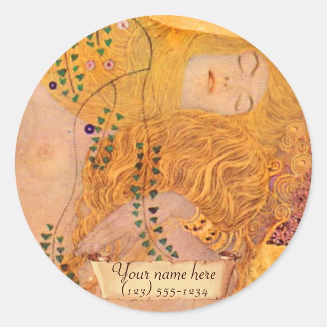 Adesivo Gustav Klimt A Hidra...(Sereia) Bookplate (Frente)
