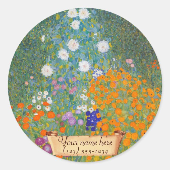Adesivo Gustav Klimt "Bauerngarten" - Placa (Frente)