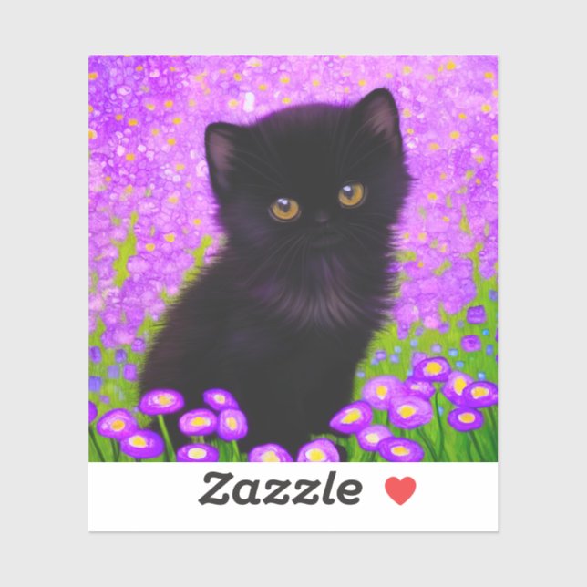 Adesivo Gustav Klimt Cat (Folha)