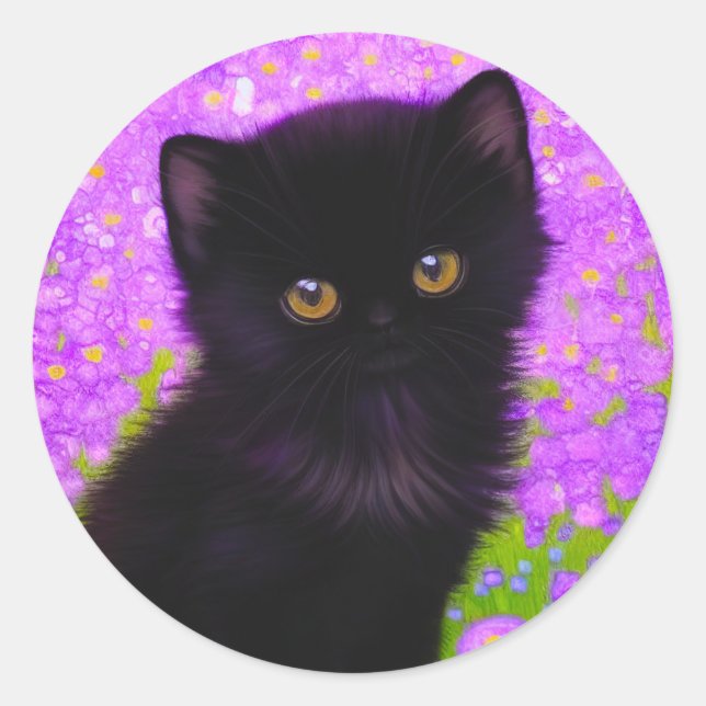 Adesivo Gustav Klimt Cat (Frente)