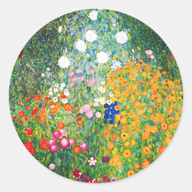Adesivo Gustav Klimt Flower Garden Stickers (Frente)