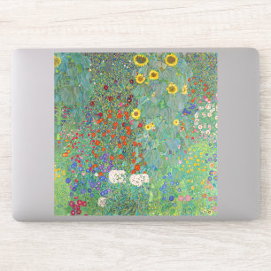 Adesivo Gustav Klimt - Jardim do País com Girassóis